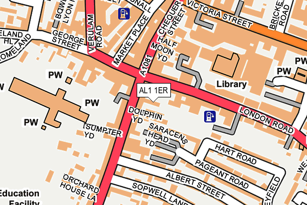 AL1 1ER map - OS OpenMap – Local (Ordnance Survey)