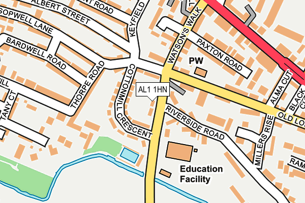 AL1 1HN map - OS OpenMap – Local (Ordnance Survey)