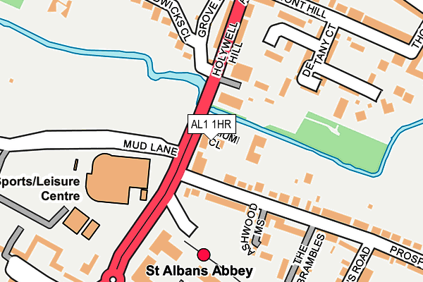 AL1 1HR map - OS OpenMap – Local (Ordnance Survey)