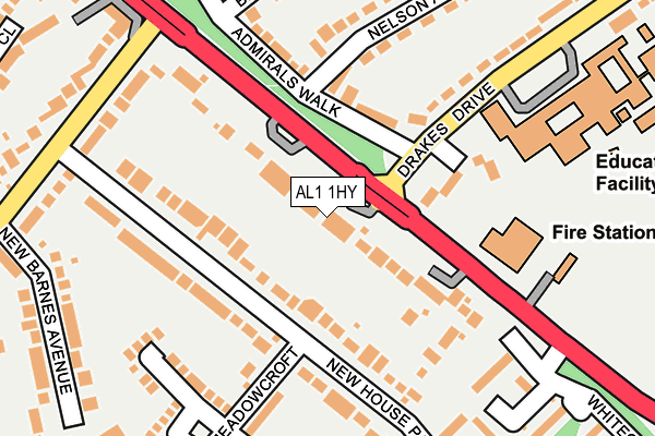 AL1 1HY map - OS OpenMap – Local (Ordnance Survey)