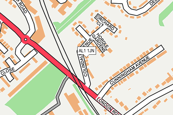 AL1 1JN map - OS OpenMap – Local (Ordnance Survey)