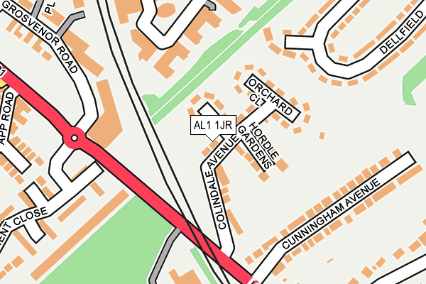 AL1 1JR map - OS OpenMap – Local (Ordnance Survey)