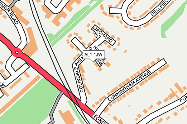 AL1 1JW map - OS OpenMap – Local (Ordnance Survey)