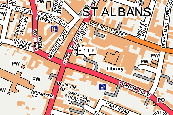 AL1 1LS map - OS OpenMap – Local (Ordnance Survey)