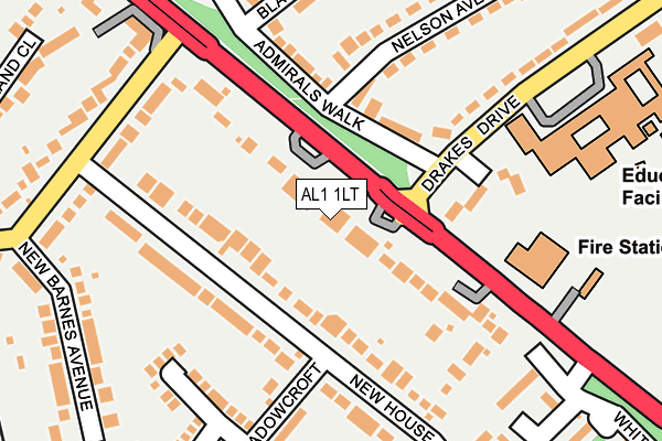 AL1 1LT map - OS OpenMap – Local (Ordnance Survey)