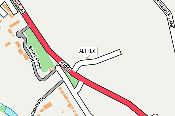 AL1 1LX map - OS OpenMap – Local (Ordnance Survey)