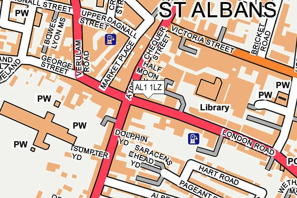AL1 1LZ map - OS OpenMap – Local (Ordnance Survey)