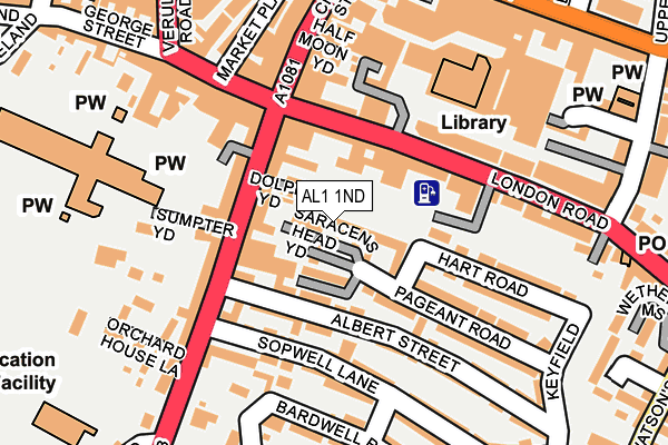 AL1 1ND map - OS OpenMap – Local (Ordnance Survey)