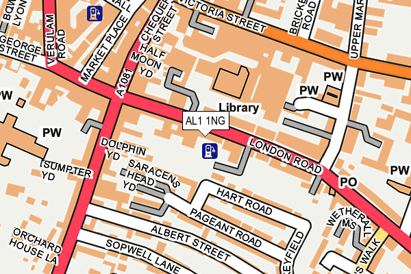 AL1 1NG map - OS OpenMap – Local (Ordnance Survey)