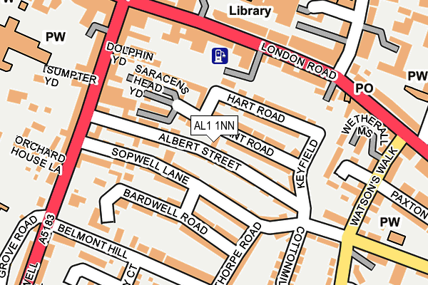AL1 1NN map - OS OpenMap – Local (Ordnance Survey)
