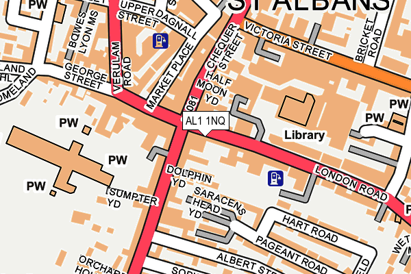 AL1 1NQ map - OS OpenMap – Local (Ordnance Survey)