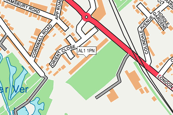 AL1 1PN map - OS OpenMap – Local (Ordnance Survey)