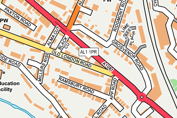 AL1 1PR map - OS OpenMap – Local (Ordnance Survey)