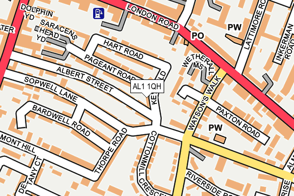 AL1 1QH map - OS OpenMap – Local (Ordnance Survey)