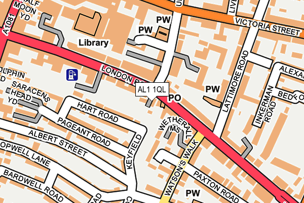 AL1 1QL map - OS OpenMap – Local (Ordnance Survey)