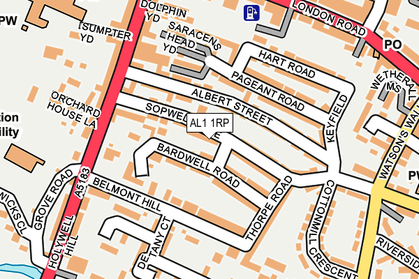 AL1 1RP map - OS OpenMap – Local (Ordnance Survey)