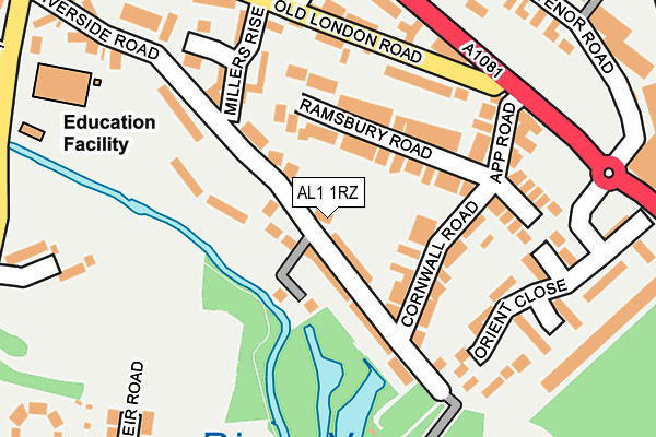 AL1 1RZ map - OS OpenMap – Local (Ordnance Survey)