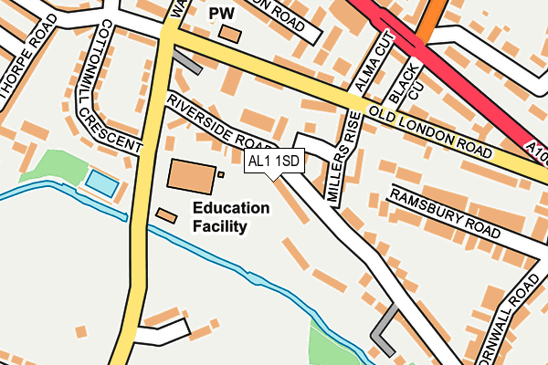 AL1 1SD map - OS OpenMap – Local (Ordnance Survey)
