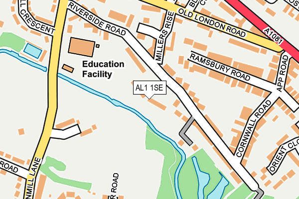 AL1 1SE map - OS OpenMap – Local (Ordnance Survey)