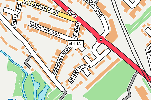 AL1 1SJ map - OS OpenMap – Local (Ordnance Survey)