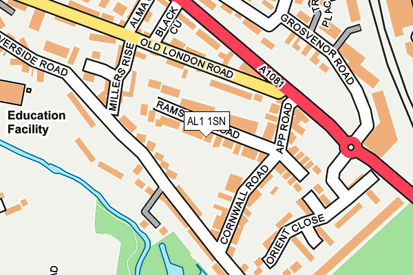 AL1 1SN map - OS OpenMap – Local (Ordnance Survey)