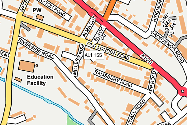 AL1 1SS map - OS OpenMap – Local (Ordnance Survey)