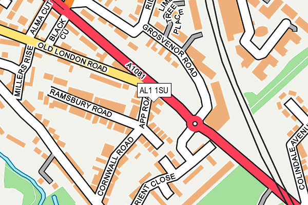 AL1 1SU map - OS OpenMap – Local (Ordnance Survey)