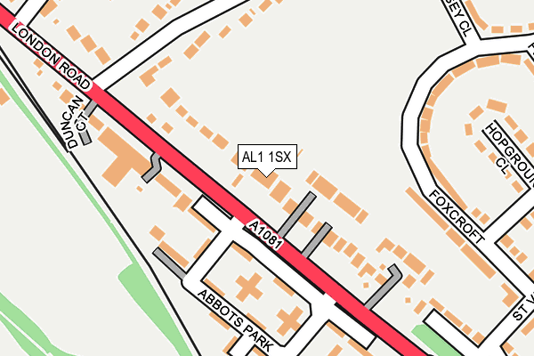 AL1 1SX map - OS OpenMap – Local (Ordnance Survey)