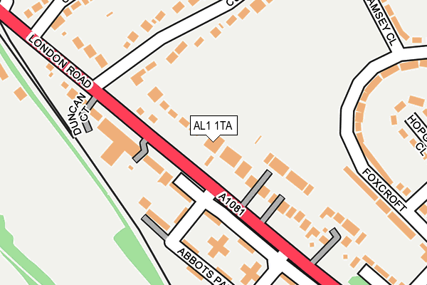 AL1 1TA map - OS OpenMap – Local (Ordnance Survey)