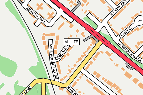AL1 1TE map - OS OpenMap – Local (Ordnance Survey)