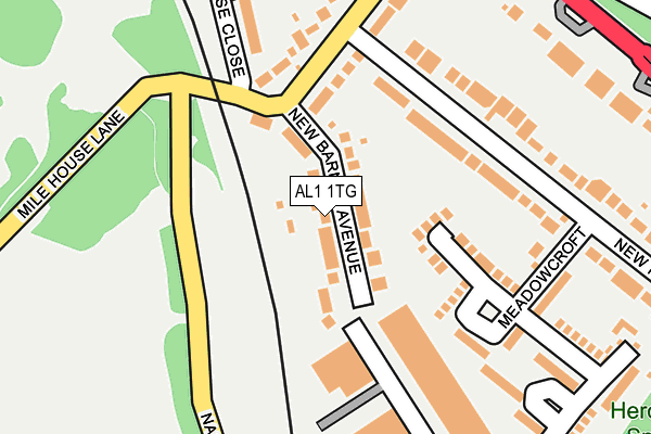 AL1 1TG map - OS OpenMap – Local (Ordnance Survey)