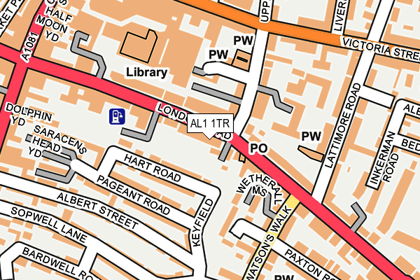 AL1 1TR map - OS OpenMap – Local (Ordnance Survey)