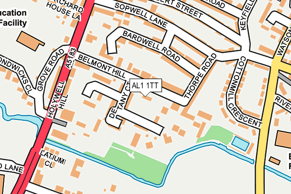 AL1 1TT map - OS OpenMap – Local (Ordnance Survey)