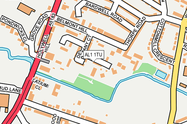 AL1 1TU map - OS OpenMap – Local (Ordnance Survey)