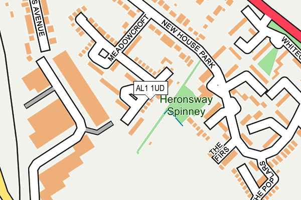 AL1 1UD map - OS OpenMap – Local (Ordnance Survey)