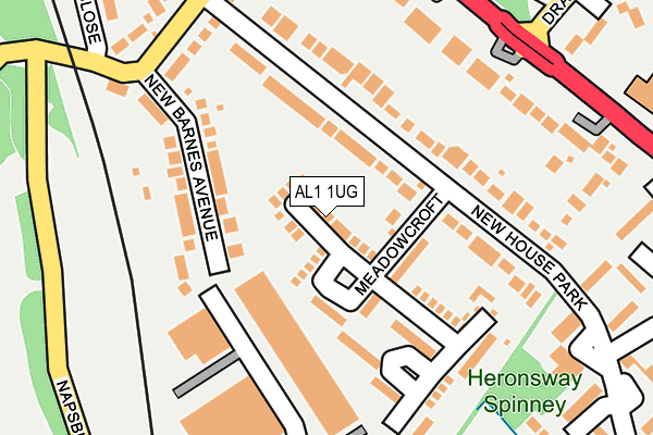 AL1 1UG map - OS OpenMap – Local (Ordnance Survey)