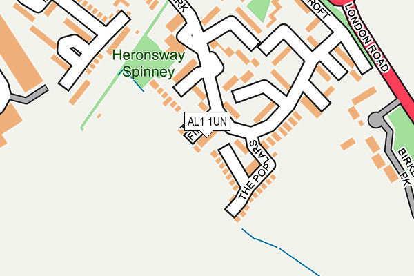 AL1 1UN map - OS OpenMap – Local (Ordnance Survey)