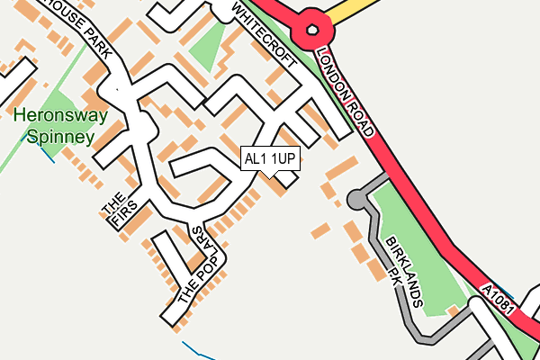 AL1 1UP map - OS OpenMap – Local (Ordnance Survey)
