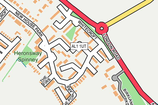 AL1 1UT map - OS OpenMap – Local (Ordnance Survey)