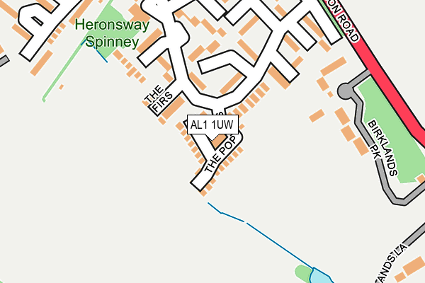 AL1 1UW map - OS OpenMap – Local (Ordnance Survey)
