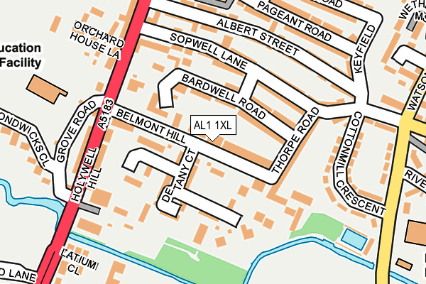 AL1 1XL map - OS OpenMap – Local (Ordnance Survey)
