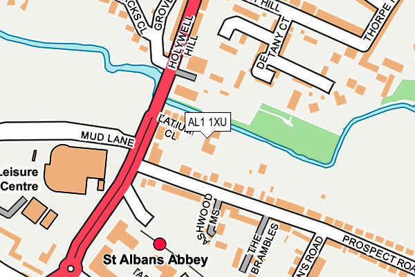 AL1 1XU map - OS OpenMap – Local (Ordnance Survey)