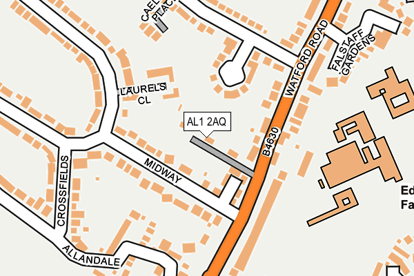 AL1 2AQ map - OS OpenMap – Local (Ordnance Survey)