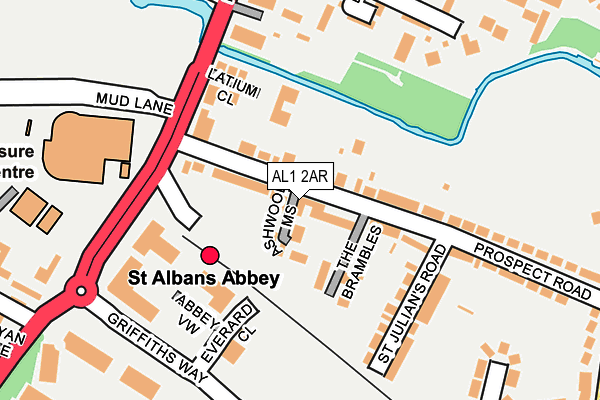AL1 2AR map - OS OpenMap – Local (Ordnance Survey)