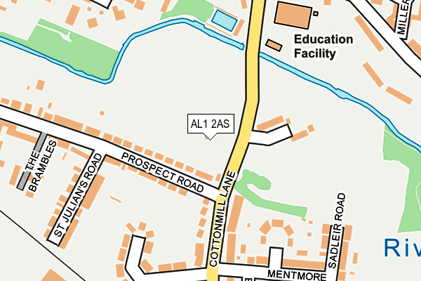 AL1 2AS map - OS OpenMap – Local (Ordnance Survey)