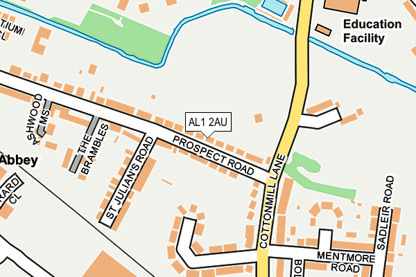 AL1 2AU map - OS OpenMap – Local (Ordnance Survey)