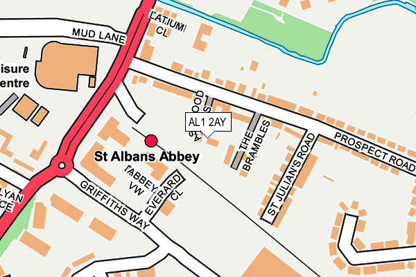 AL1 2AY map - OS OpenMap – Local (Ordnance Survey)