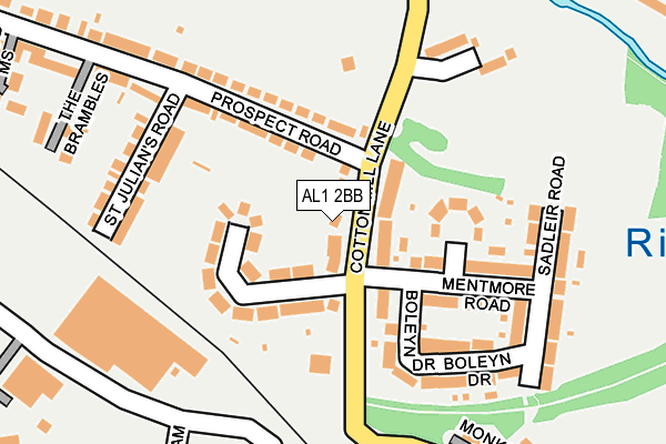 AL1 2BB map - OS OpenMap – Local (Ordnance Survey)