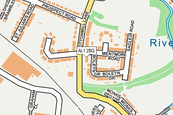 AL1 2BQ map - OS OpenMap – Local (Ordnance Survey)