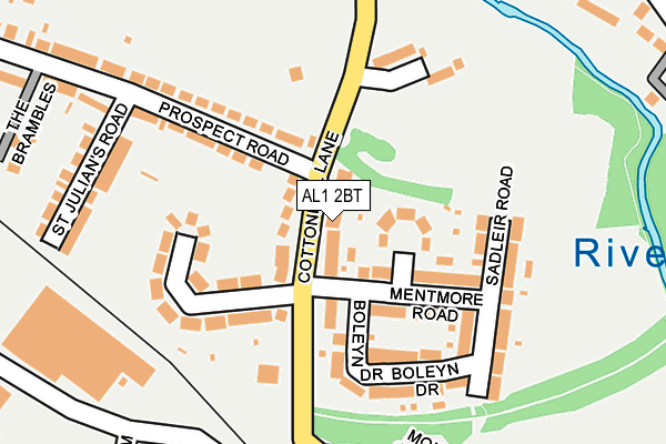 AL1 2BT map - OS OpenMap – Local (Ordnance Survey)